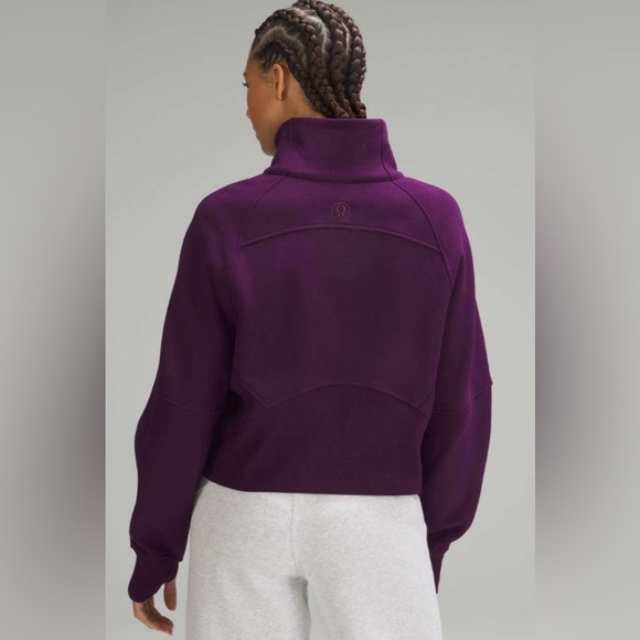 Lululemon NWT Scuba Oversized Funnel Neck Half Zip Dramatic Magenta Size M L - Picture 2 of 11